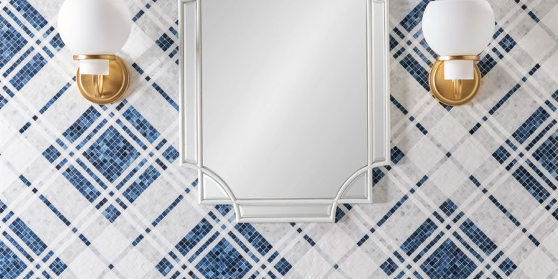 Balmoral-Plaid-Sapphire-G-Art-Glass-Carrara-H-Thassos-H-Install